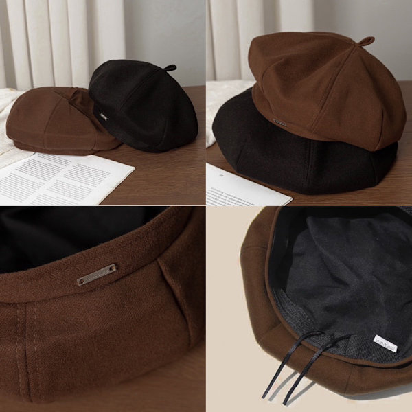 Kvinner S Allsidig Beret Vår Sommer Høst Vinter Hatt Mote Coffee