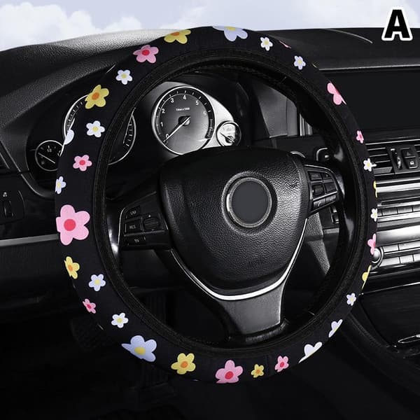 Bil Universal Rattkåpa Blomtryck Auto Ratt W A
