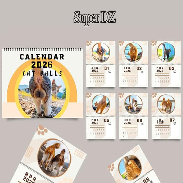 Katterumper 2026 For Katteelskere Morsom Kattekalender A4