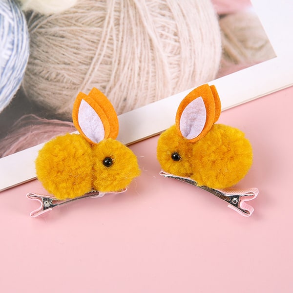 Fashion e Plys tredimensionel hårnåle Side Clip Hair Access Yellow