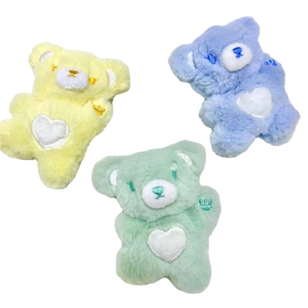 n 3D Plysch Bear Griptok fäste för Universal Cartoon Puff Bear blue