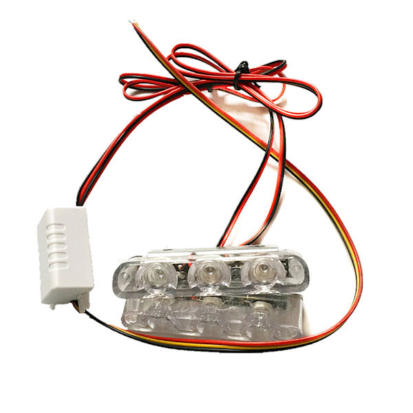 Politi LED lys Strobe advarselslys Politi lys LED White