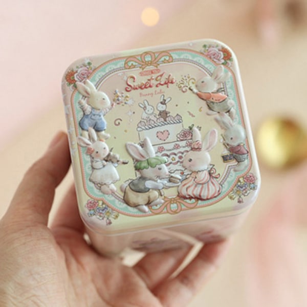 Easter Square Box Candy Box Easter Bunny Printing Tin Blikk C