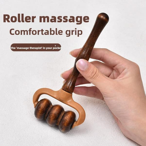 Trä Handhållen Terapi Muskelmassager Rullmassager Verktyg För
