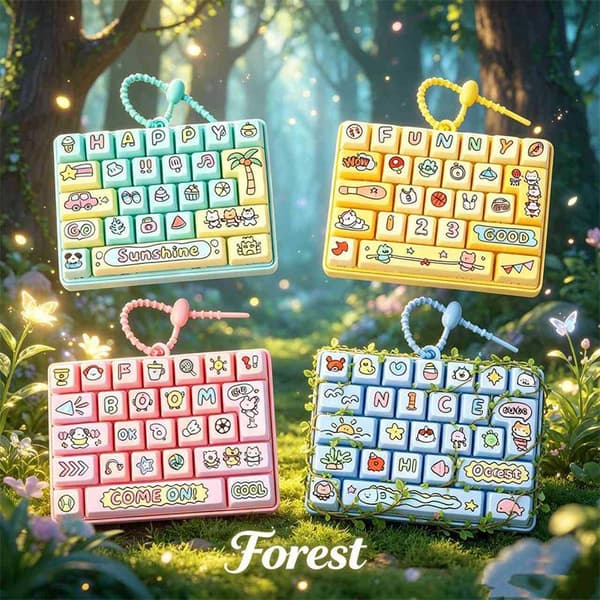 26 tangenter tangentbordsformad fidget-leksak nyckelring väskhänge present A4