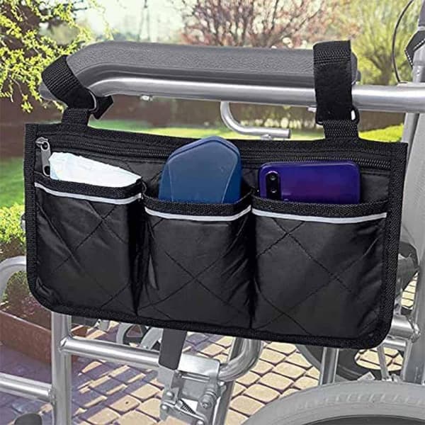 5 farver kørestol side organizer taske multi lommer armlæn st red