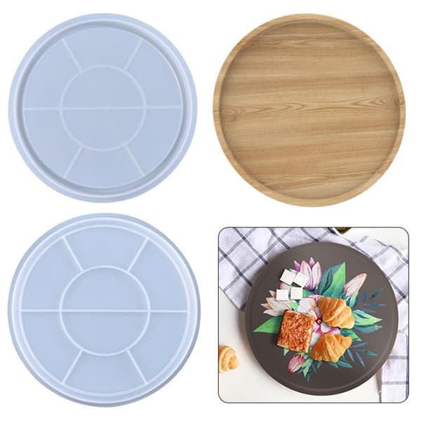 Silikone Epoxy Harpiks Bakke Form Stor rund Form DIY Opbevaring