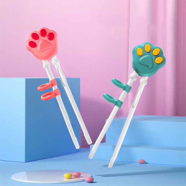 1 par Baby Learning Training sticks Cartoon Animal Beginner st Blue