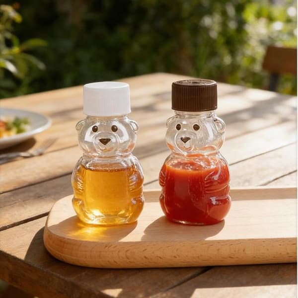 Mini bærbare sausflasker Ketchup Sennep Krydderdispenser Yellow
