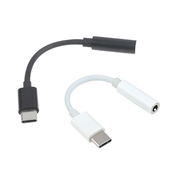 Typ-C till 3,5 mm AUX-jack hörlursadapter o splitter White