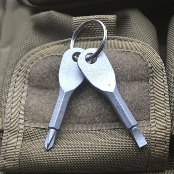 Kannettava Phillips Slotted Key Ring avaimenperä Hike Outdoor Multi Black