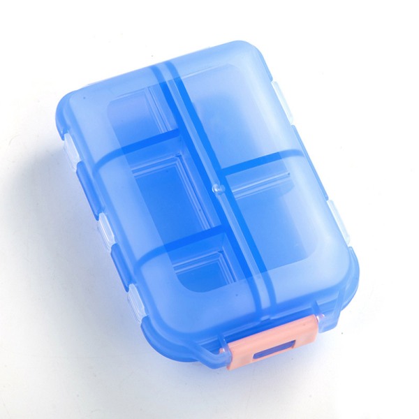Travel Pill Organizer fugtsikker piller æske til lommepung Blue