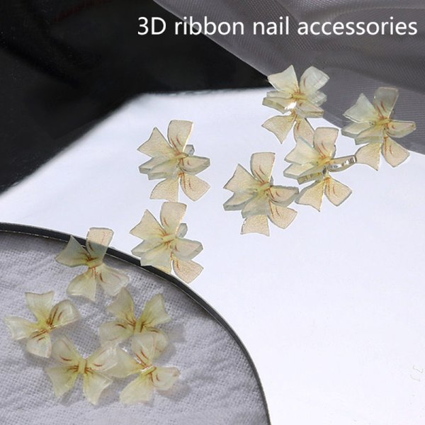 10 st 3D färgglad liten hartsfjäril DIY-dekoration för nagel Pink