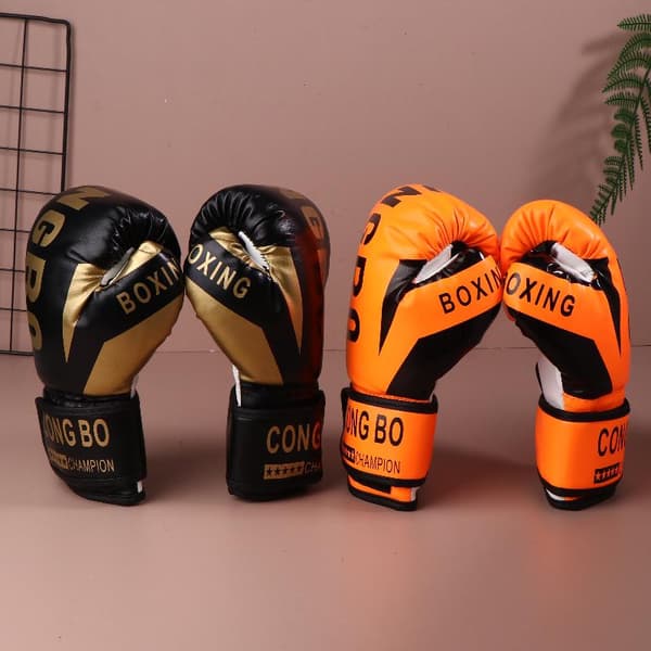 Boxningsträning Sparringhandskar Barn Muay Thai Slag Karate Black