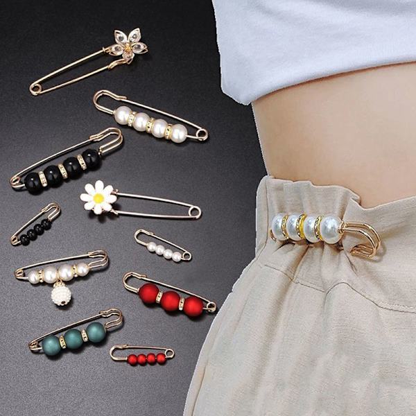 3 Stk Dameklær Brosjesett Perle Rhinestone Brosjer til C  3PCS