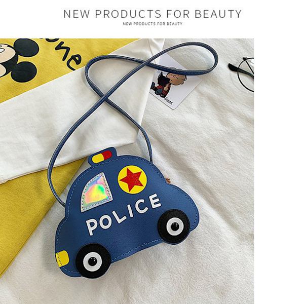 e Lasten PU-nahkainen Crossbody Bag Cartoon Car Girl Small Wa Yellow
