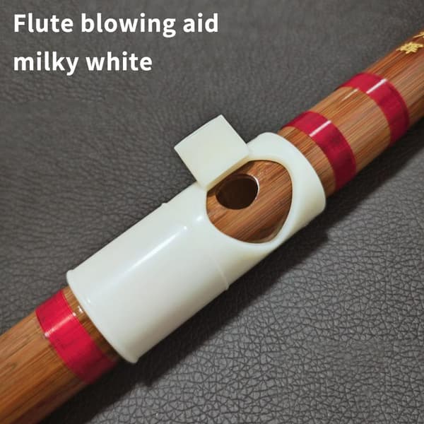 Bambuflöjt Blåshjälp Flöjt Lätt att blåsa Blåsmunstycke W Beige S