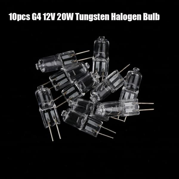 10 stk G4 12V 20W skarpt halogenlys G4 lavspent halogen
