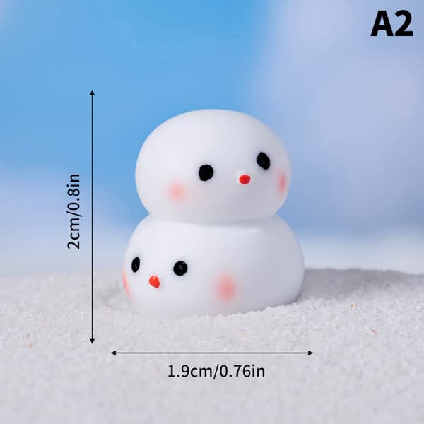 1 stk Mini e Julepynt Dekorasjon Julenissen Miniatyr Mikro A2