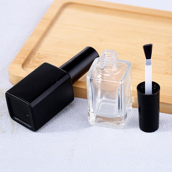 1 st 15 ml tomma DIY nagellacksflaskor fyrkantiga glasflaskor med Clear