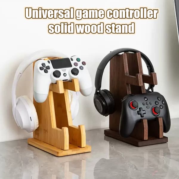 Multifunktionel Universal Spillecontroller Stand i Massivt Træ Og A2