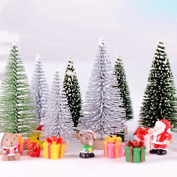 3st/ set Pine Christmas Tree Craft Fairy Garden Miniature Terr S