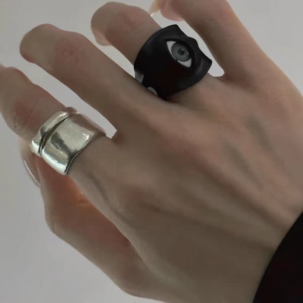 PU Ring med Unik Øye Boho Chic Statement Øyering Smykker Fo A1
