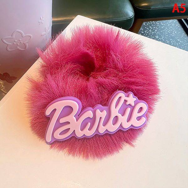 Barbie Bow Knot Plysj hårløkke jenter Rosa hårtau Hodeplagg A A2