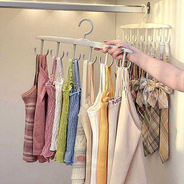 1 stk. Garderobe BH-Henger 360° Roterende Henger Kan Henge Camis White