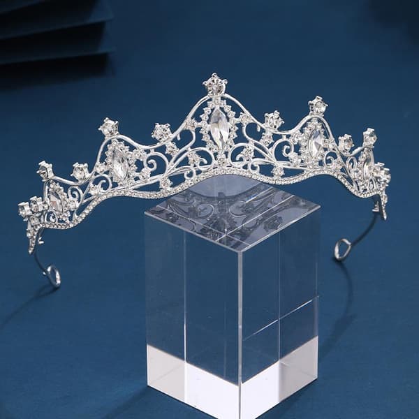 Krystal Dronning Tiara Rhinestone Pandebånd Prinsesse Krone Hår Tilbehør A13