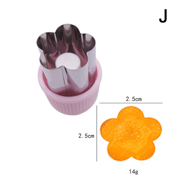 Rustfritt stål Frukt Grønnsak Press-type Mini Cookie Shape te J
