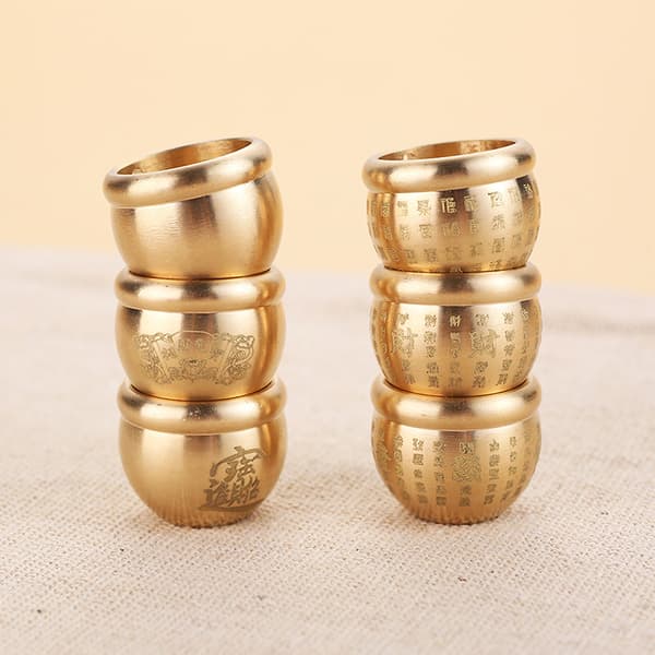 Feng Shui Lucky Fortune Wealth Brass Cornucopia Baifu Rice Cyli A2