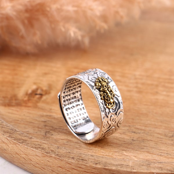 Feng Shui PIXIU Charms Ring Amulet Rikdom Lucky Carving