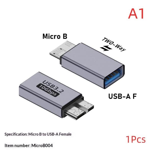 1 stk USB C til Micro B-adapter USB3.0 Type C hunn til Micro B C A1