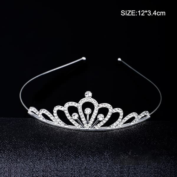 Prinsesskrona för flickor Rhinestone Crystal Pannband Brud Huvud A20