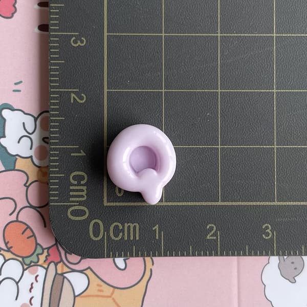 26 st pastellharts alfabetberlocker med bubbeldesign A
