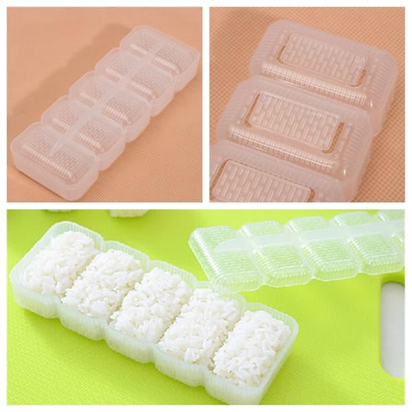Japansk Nigiri Sushi-form Risboll 5 Rullar Maker Non Stick Press