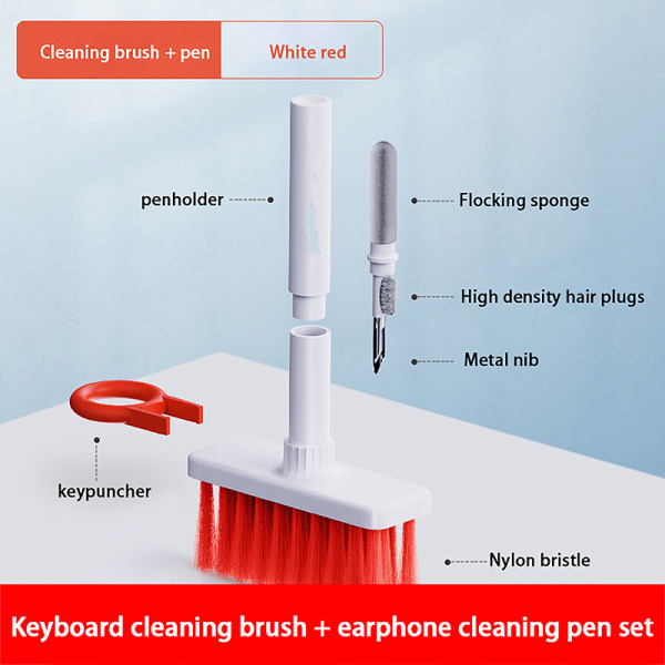 Hodetelefonrensepennrengjøringsbørste Fem-i-ett Plug-in Keyca A1