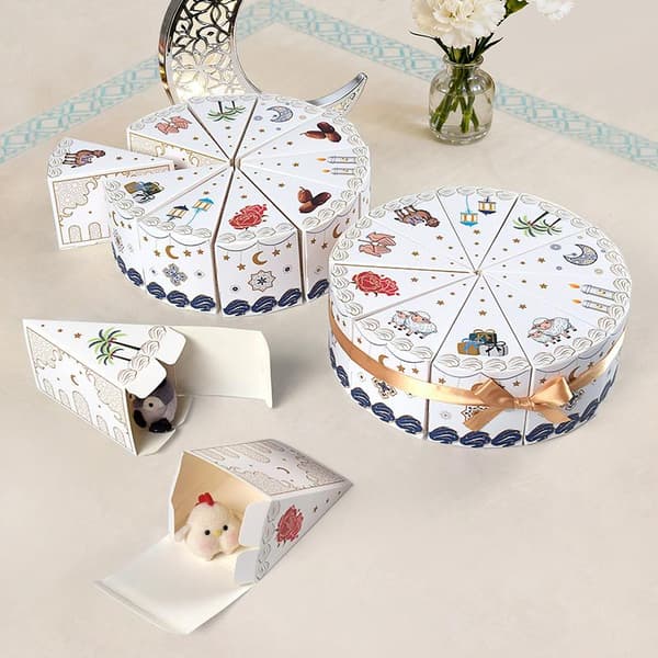 10 st triangulära tårtformade presentförpackningar i papper för kakor, godis, baby S 10pcs