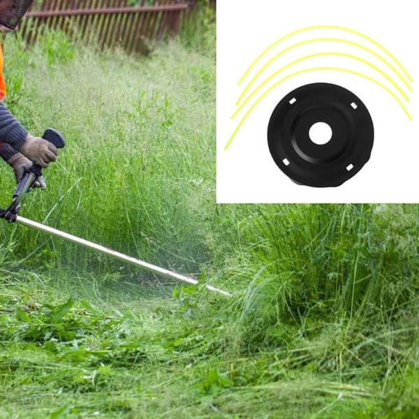 Stål gräsklipparhuvud gratis 4 linjer ersättning bensin/litium Fit Lithium Mower