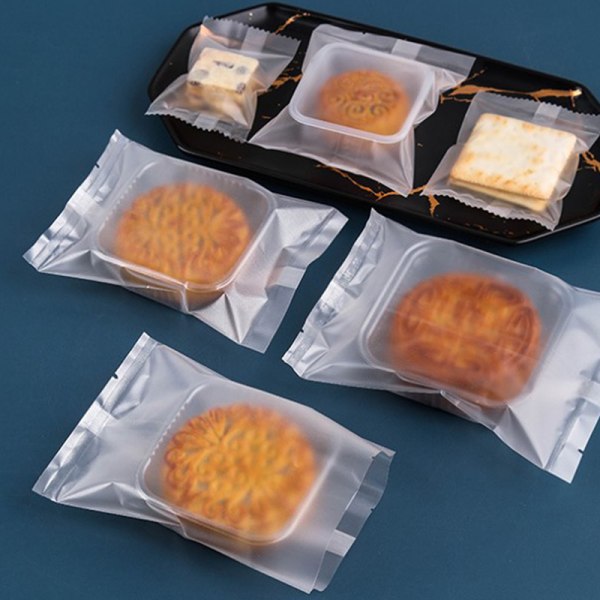 100 Styck Tjockare hine Seal Bags Clear Frosted Biscuit DIY Baking 10*13.5cm