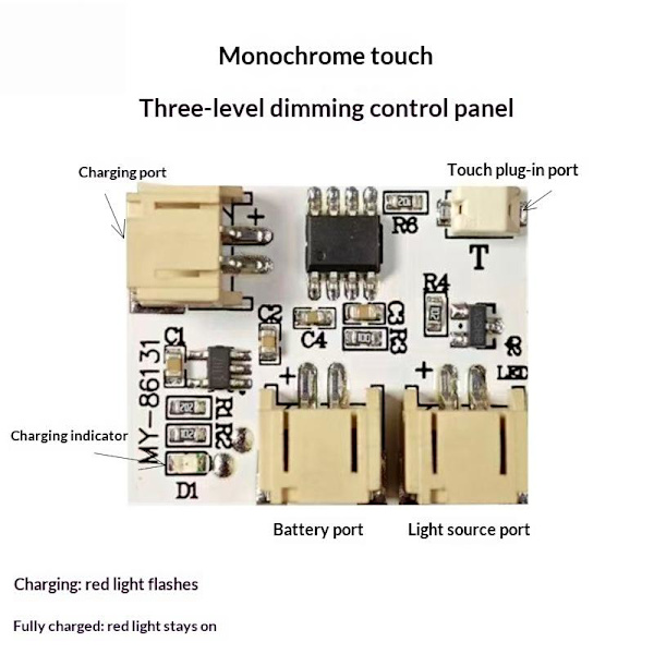 1/3/5 stk LED 3-nivå dimming berøringskontroll USB C timer av-kontroll Controller DC