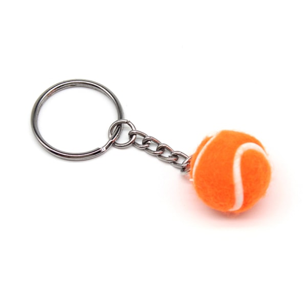 Nøkkelring med 6 farger Tennisball Metall Nøkkelring Bil Nøkkelring Nøkkel Orange