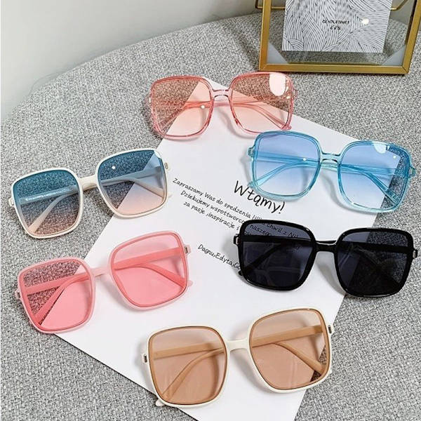 Gradient Eyeglasses Lady UV Protection Shade Solbriller Dame B A3