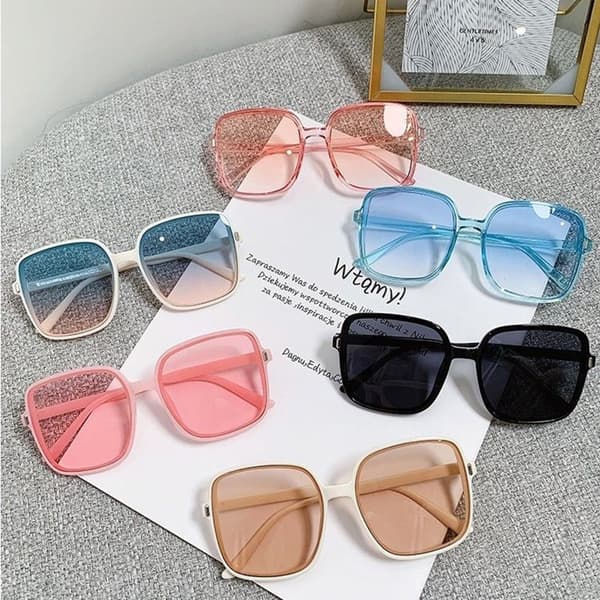 Gradient Eyeglasses Lady UV Protection Shade Solbriller Dame B A5