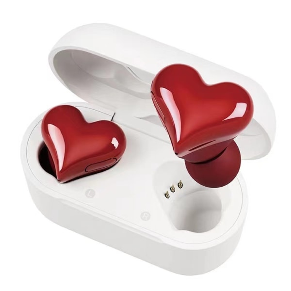 Hjerteformede In Ear Trådløse Bluetooth-hodetelefoner med støyrød A1