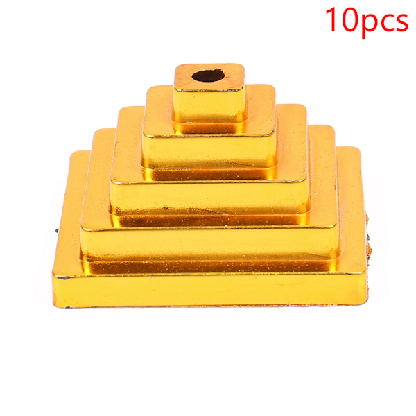 10 stk forgyldt plastikunderlag Rundt firkantet flagstangsbundbord Square 10pcs