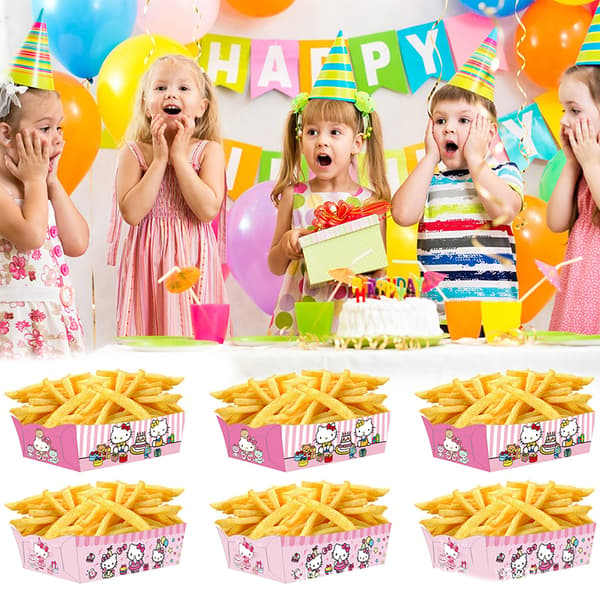 Sarjakuva Sanrio Hello Kitty Popcorn-ämpärit Ranskalaiset perunat A2