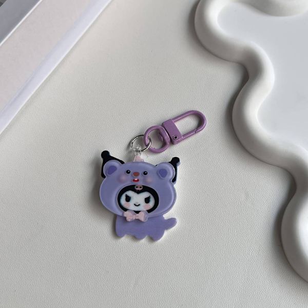 Kawaii Cartoon Kuromi My Melody nøkkelring Nydelig Anime nøkkelring e A5