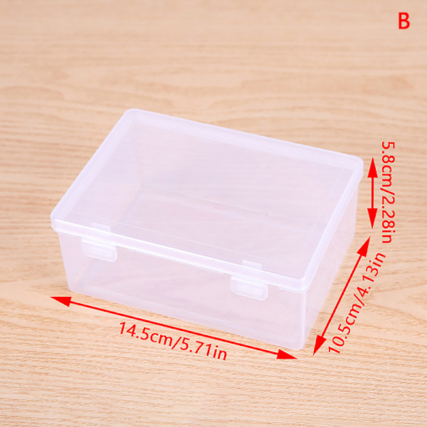 Mini Opbevaringsboks Klar Låg Lille Plastkasse Til Dele Jewel B